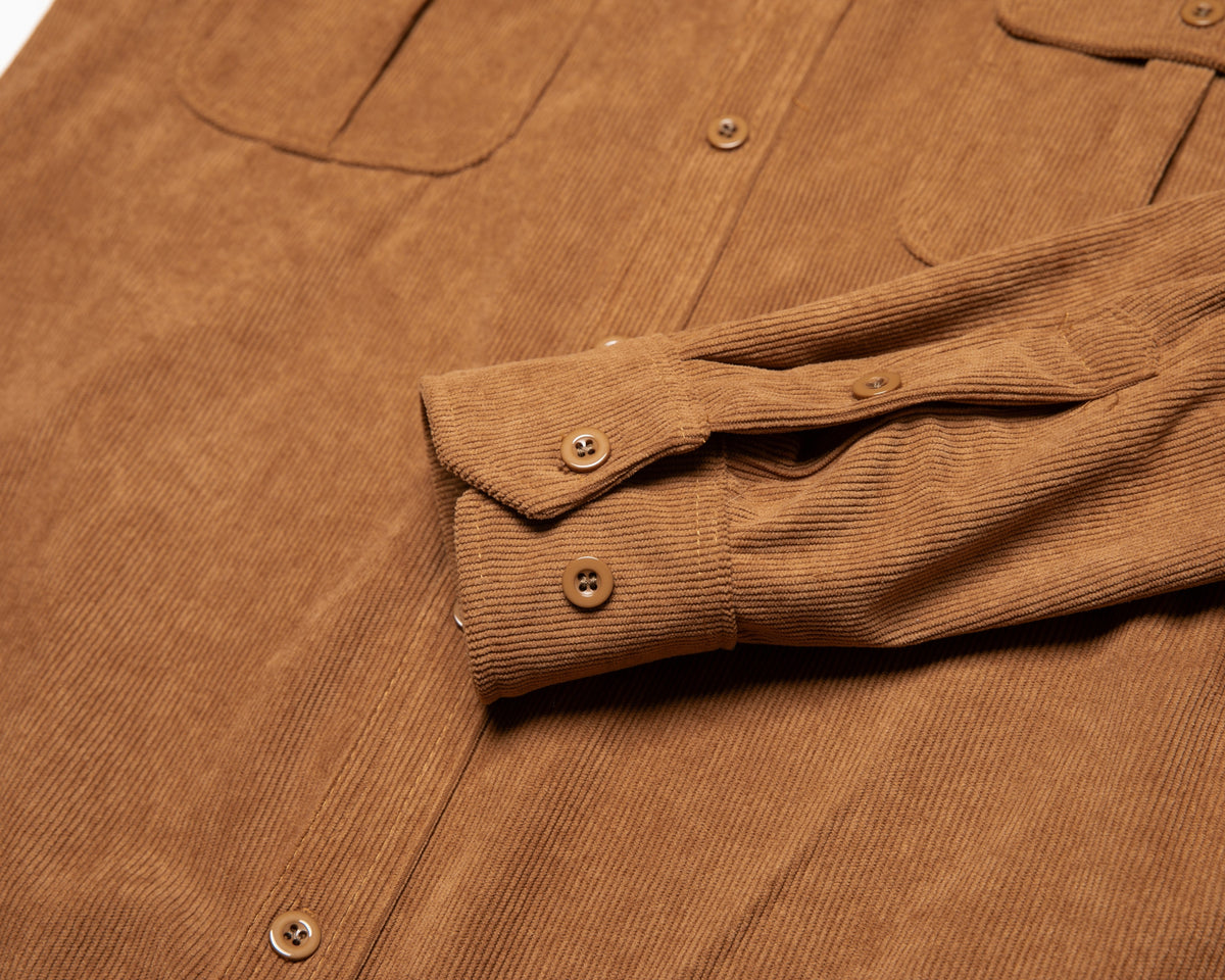 Chemise en velours côtelé boutonnée pour homme Vinthentic Divito