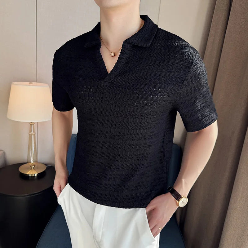 Jules Chéret Knitted Polo Shirt