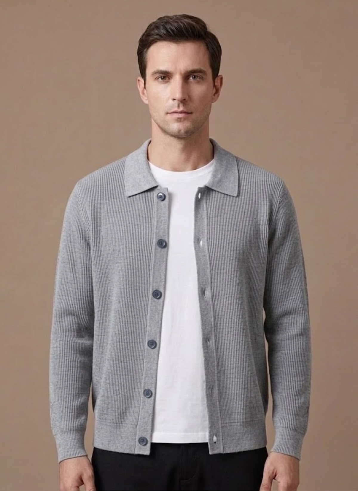 Men's Relaxed Fit Long Sleeve Cardigan