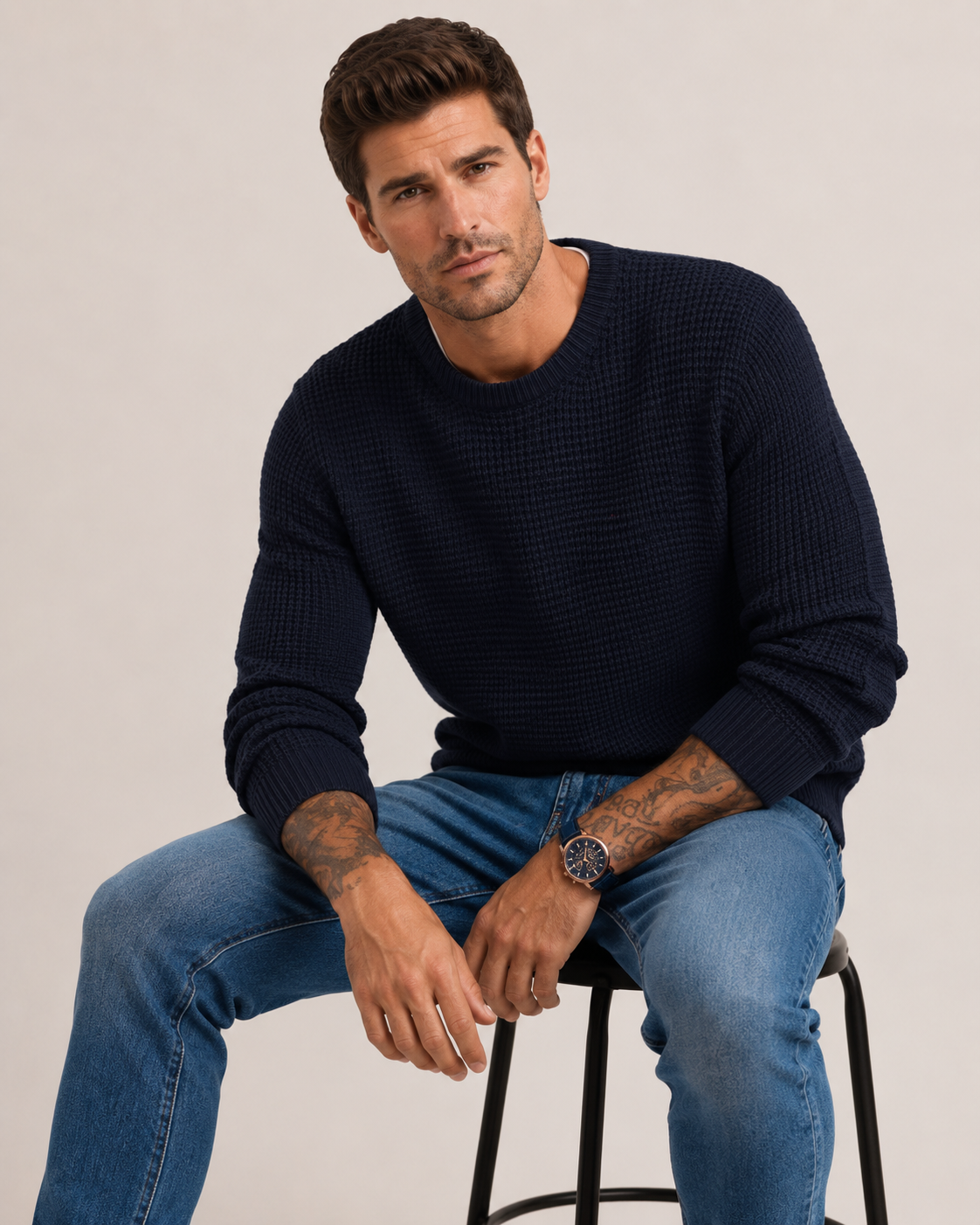 Pullover strutturato in maglia a maniche lunghe
