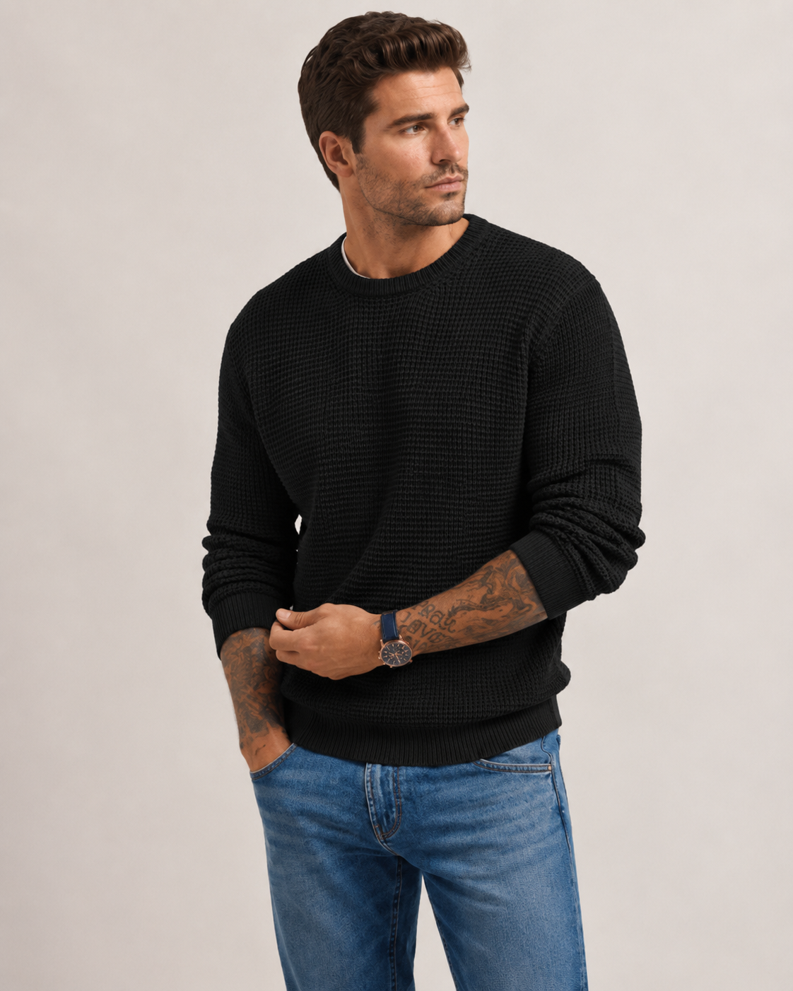 Pullover strutturato in maglia a maniche lunghe