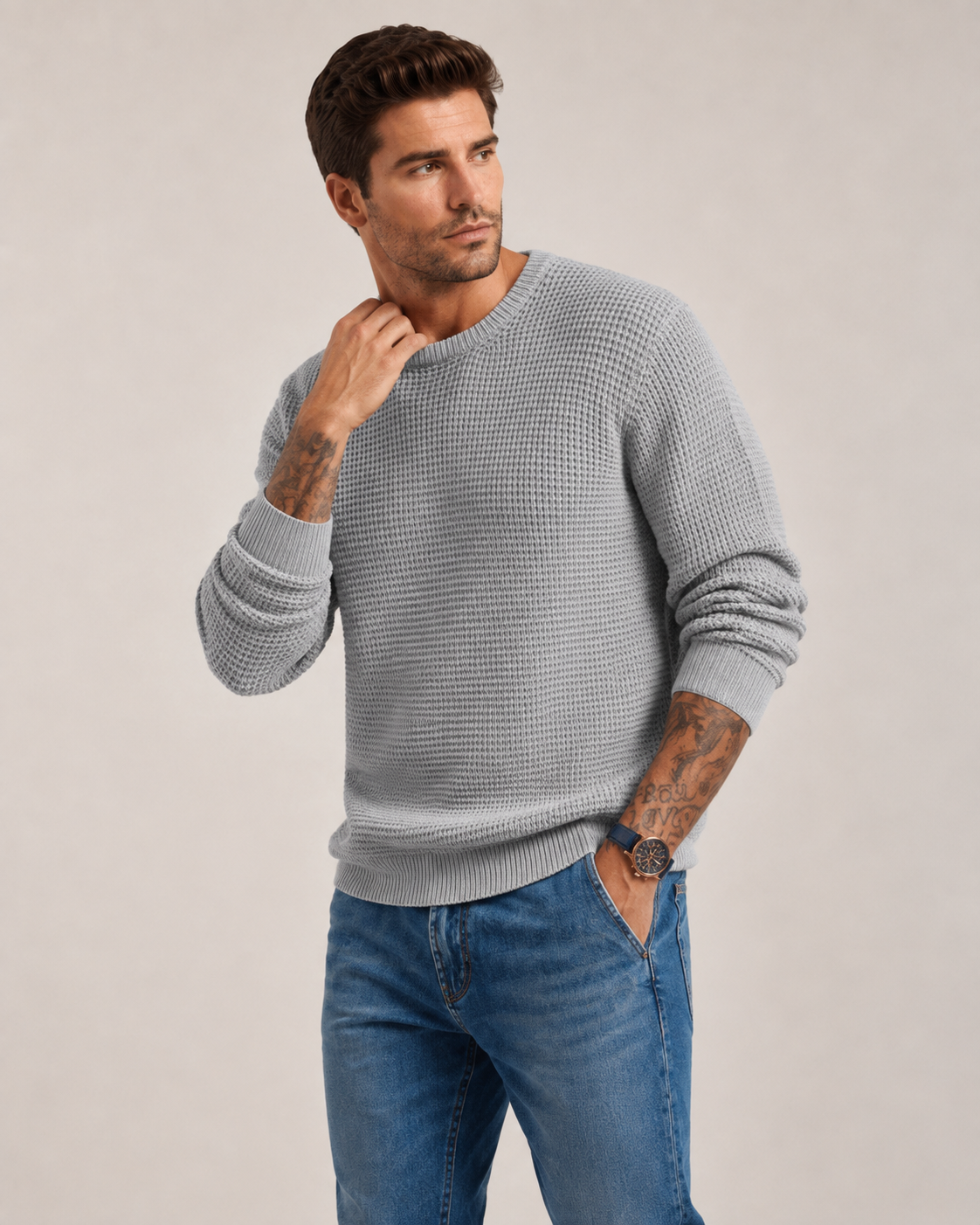 Pullover strutturato in maglia a maniche lunghe