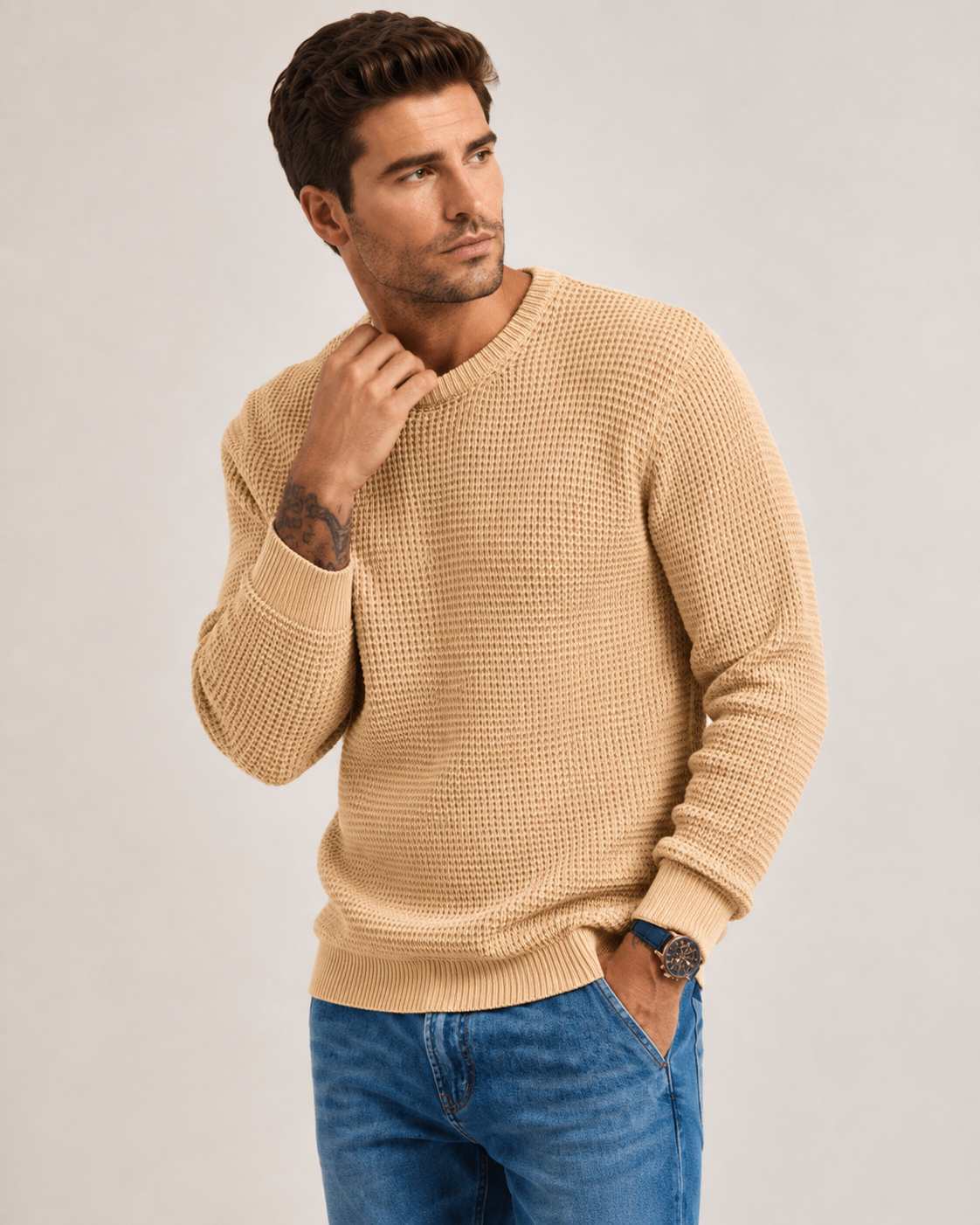 Pullover strutturato in maglia a maniche lunghe