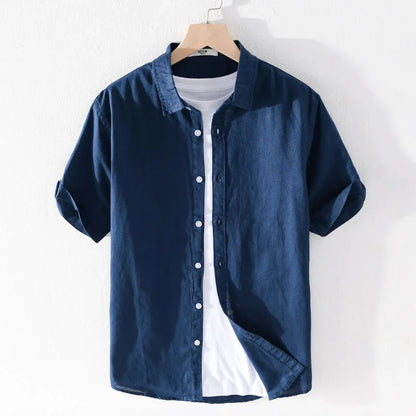 Camicia di lino con bottoni Georges Seurat
