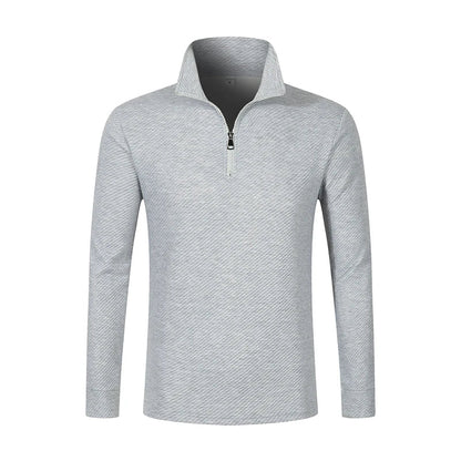 Luca Perron Men’s Long Sleeve Zip Polo Shirt