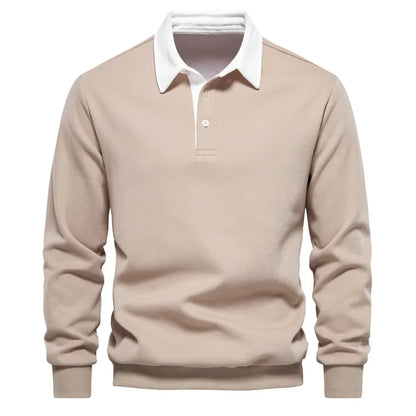 Matteo Sala Men Polo Collar Sweater Long Sleeve