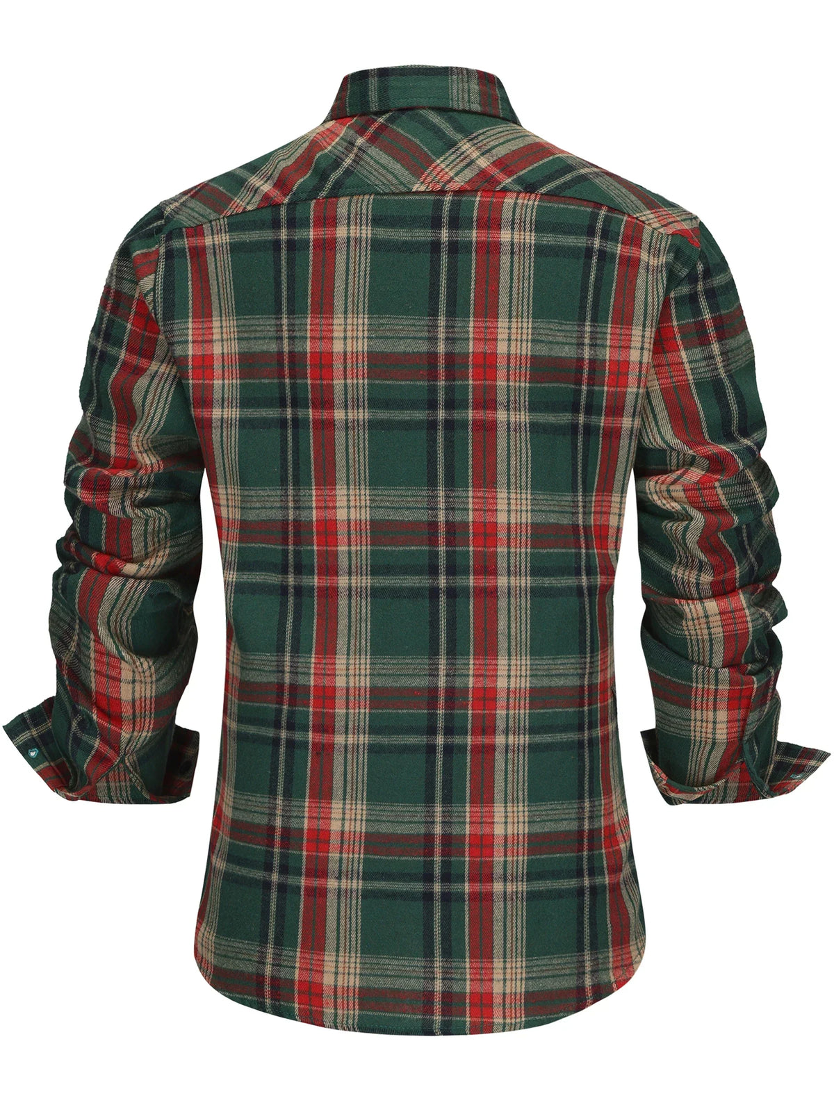 Chemise en flanelle à carreaux café pour homme Vinthentic