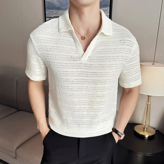 Jules Chéret-strikket poloshirt