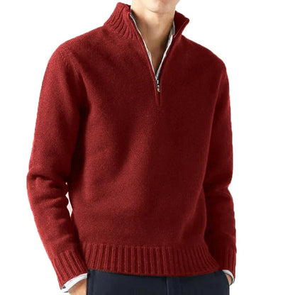 Leo Gatti Men’s Half Zip Turtleneck Knit Sweater