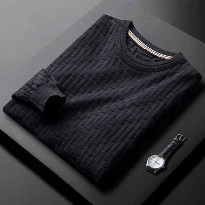 Hochwertiger Waffelstrick-Pullover Raffaello