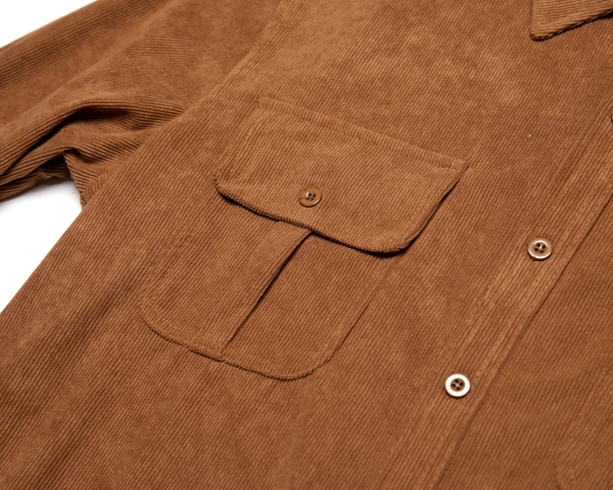 Chemise en velours côtelé boutonnée pour homme Vinthentic Divito
