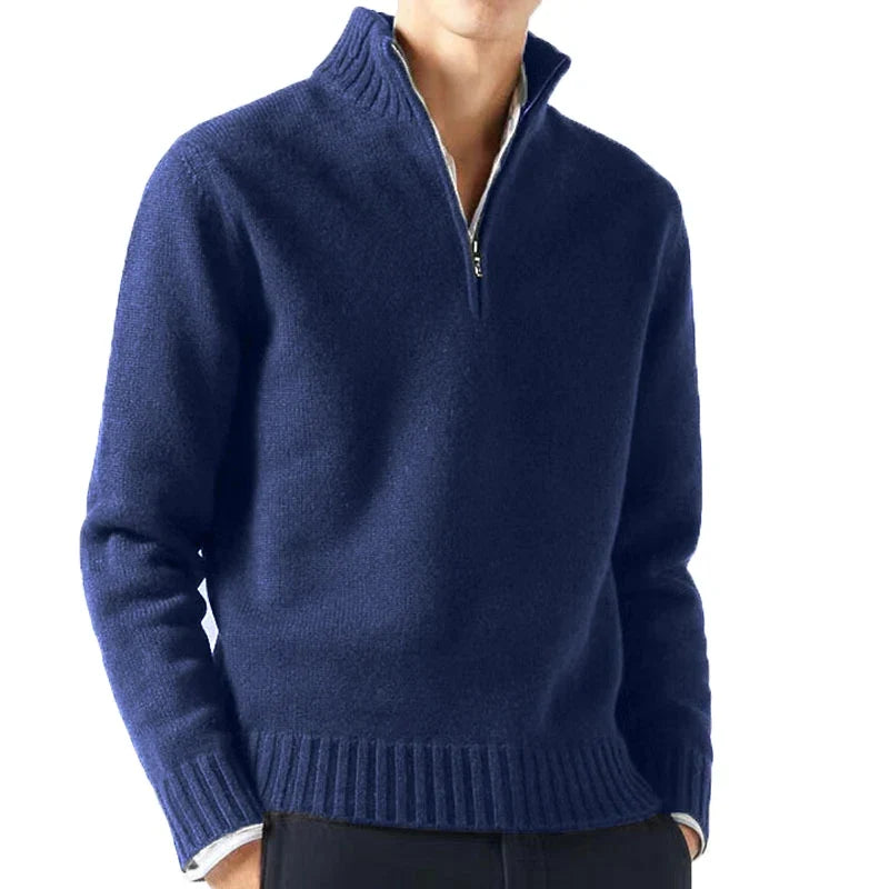 Leo Gatti Men’s Half Zip Turtleneck Knit Sweater