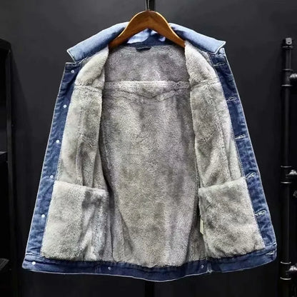 Napoli denimjakke med fleecefor