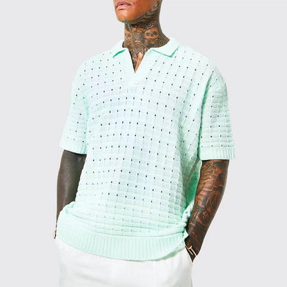 Vinthentic Giovani strikket poloshirt til mænd