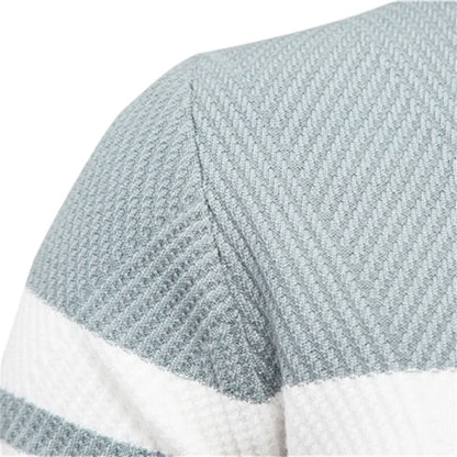Pánský pletený svetr Paul Savin slim fit s kulatým výstřihem