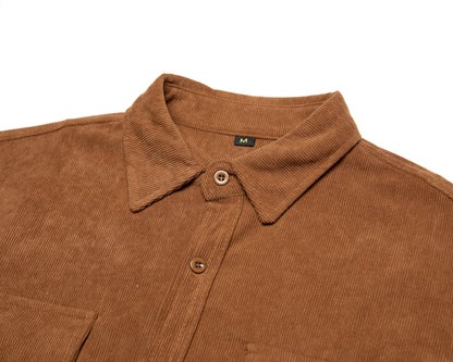 Chemise en velours côtelé boutonnée pour homme Vinthentic Divito