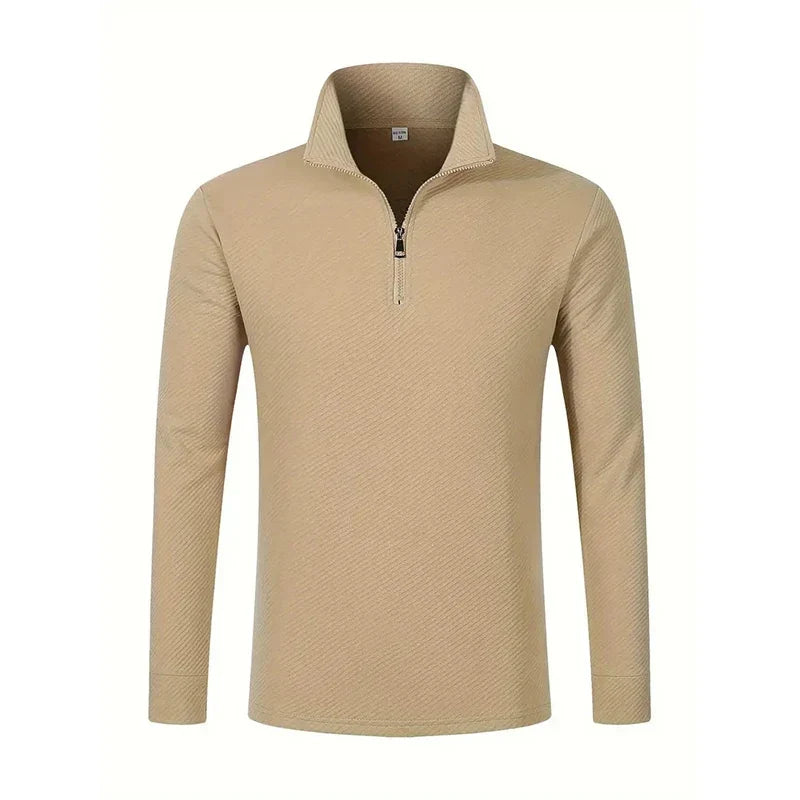 Luca Perron Men’s Long Sleeve Zip Polo Shirt