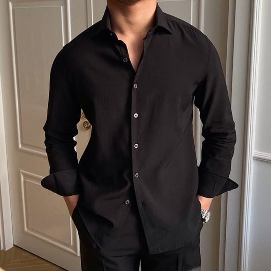 Italiano elegant skjorte med knapper for menn