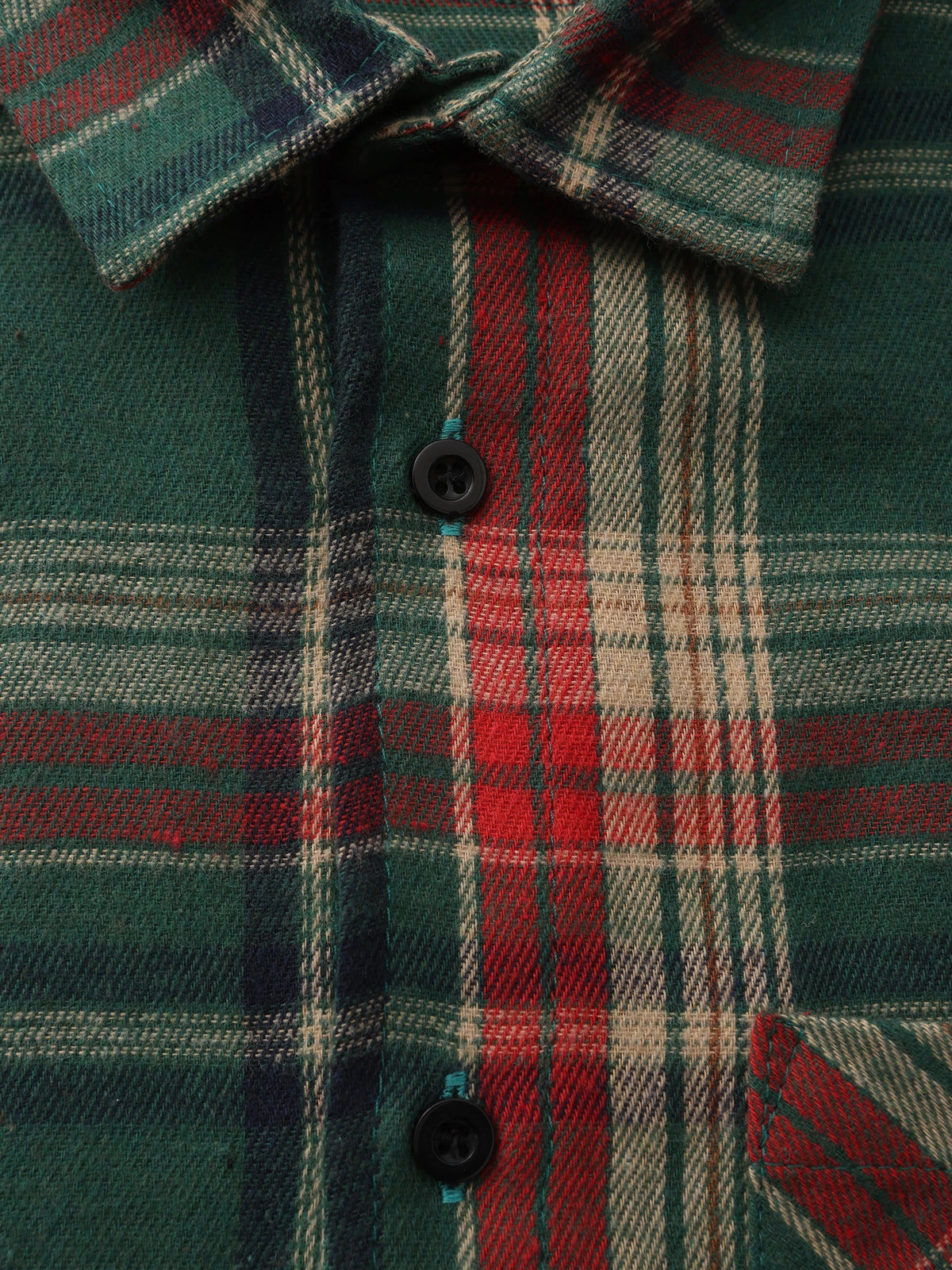Chemise en flanelle à carreaux café pour homme Vinthentic