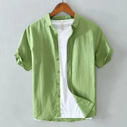 Camicia di lino con bottoni Georges Seurat
