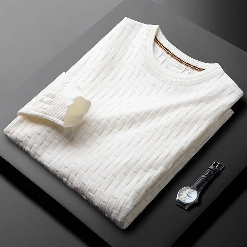 Hochwertiger Waffelstrick-Pullover Raffaello