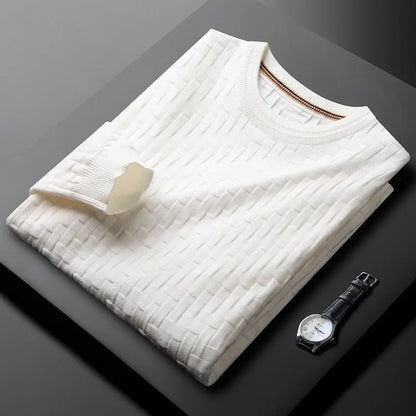 Hochwertiger Waffelstrick-Pullover Raffaello