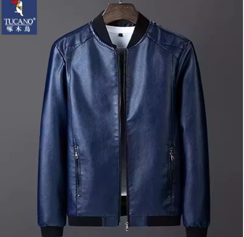Cappotto casual business in pelle