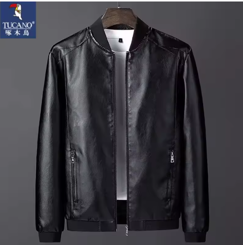 Cappotto casual business in pelle