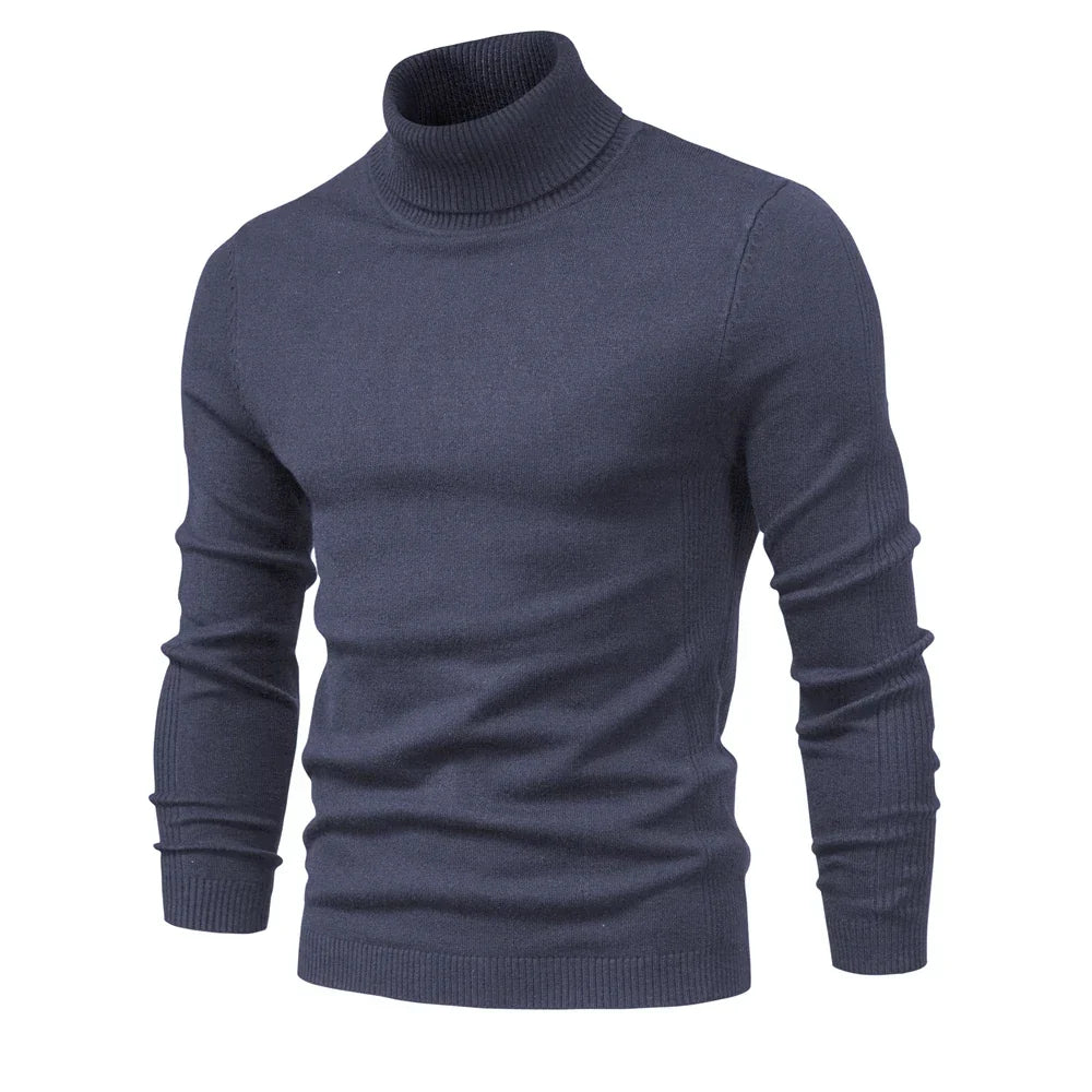 Alessio Moro Men Slim Fit Turtleneck Sweater Warm Winter Knit Pullover