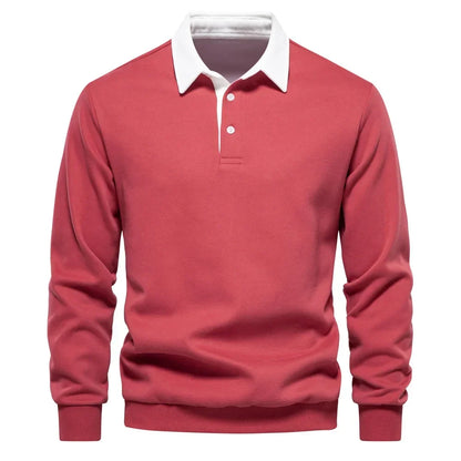 Matteo Sala Men Polo Collar Sweater Long Sleeve