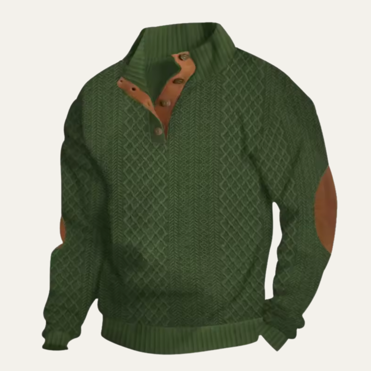 Strickjacke mit Zopfmuster und Knopfleiste