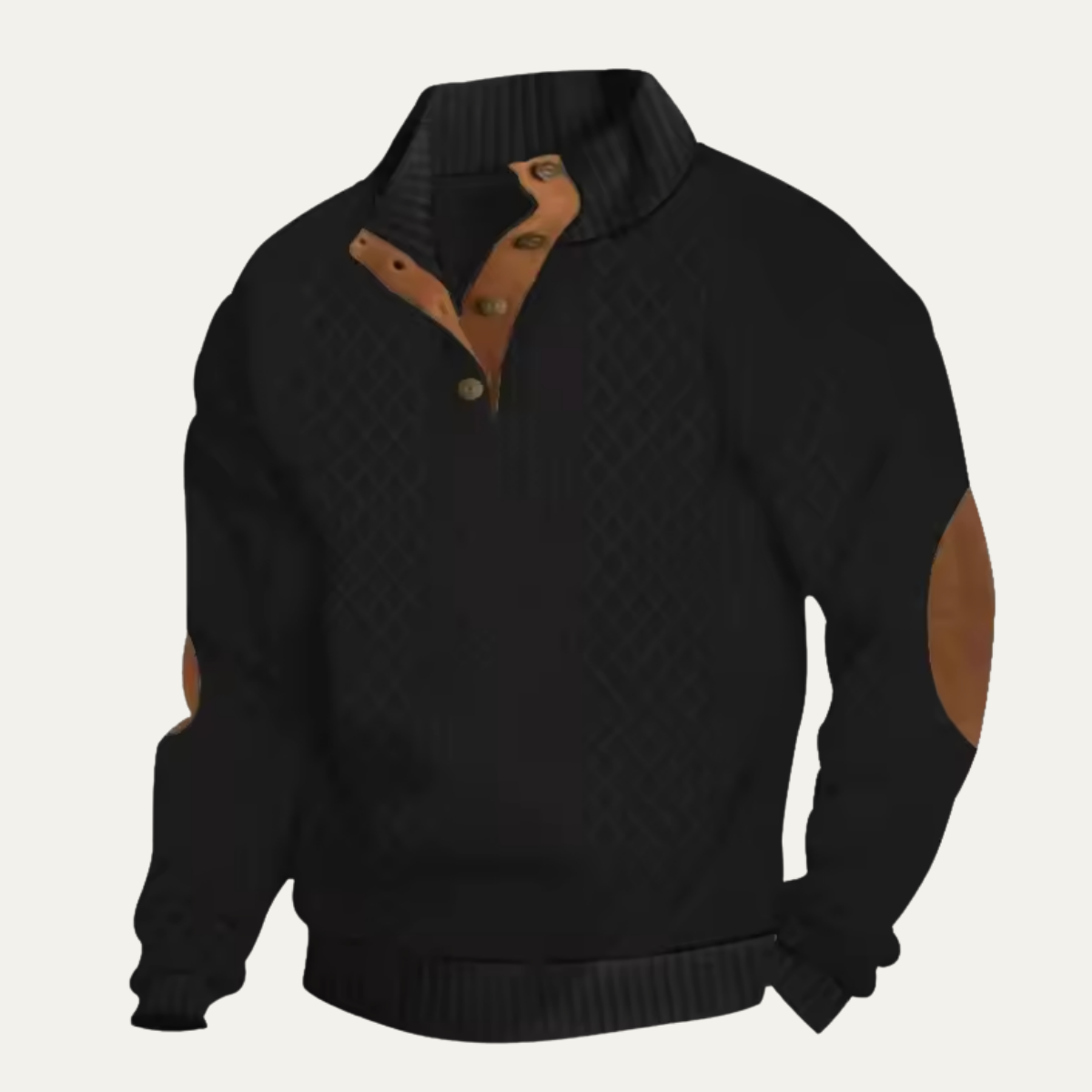 Strickjacke mit Zopfmuster und Knopfleiste