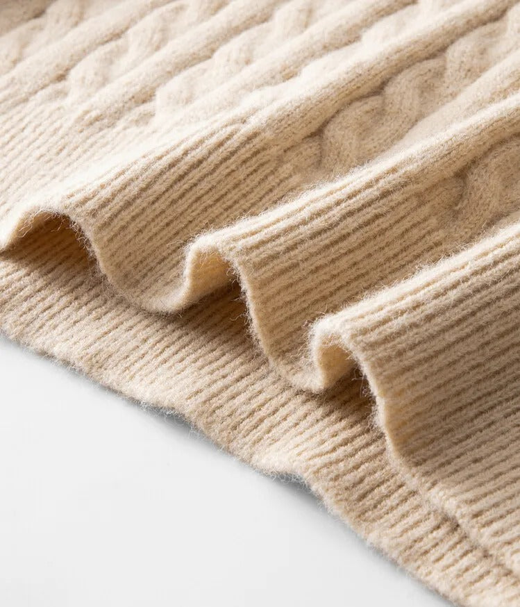 Livio Agresti Premium Half-Zip Alpaca Sweater