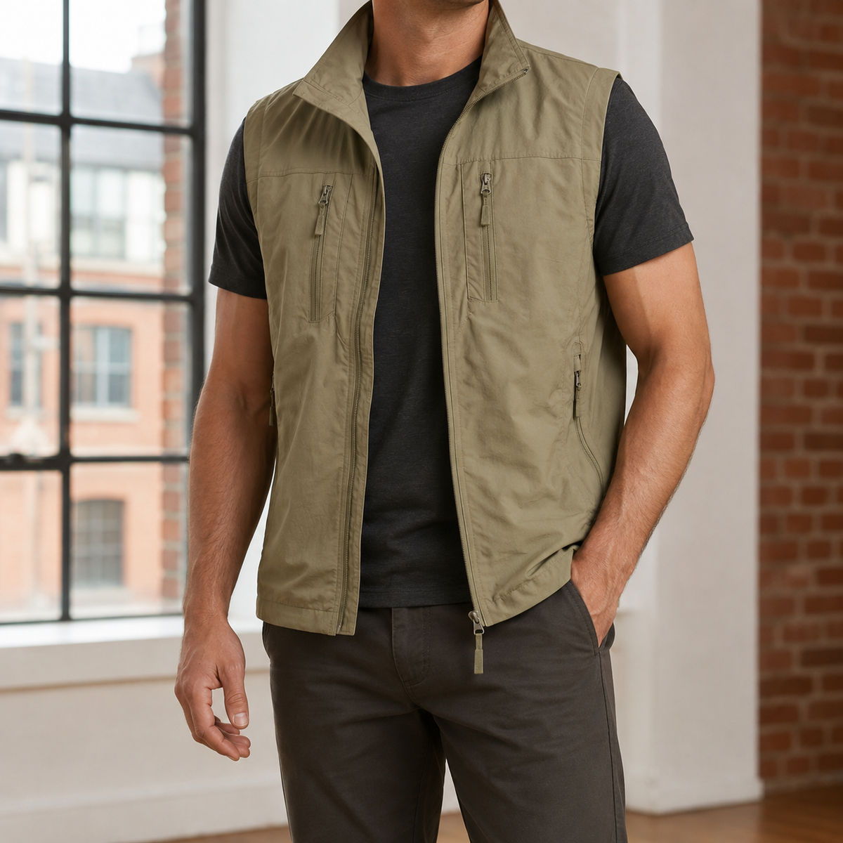 Lightweight Woven Utility Vest