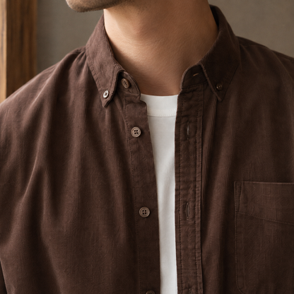 Textured Woven Relaxed Overshirt