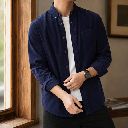 Textured Woven Relaxed Overshirt