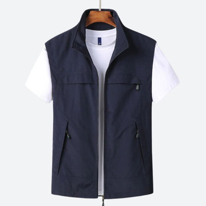 Longline Open Front Ribbed Vest